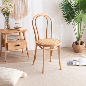 Thonet <b>Chair</b> Round Back Solid Wood <b>Dining</b> <b>Chair</b> Beechwood Color Stable Design For Adults - Product Image 1