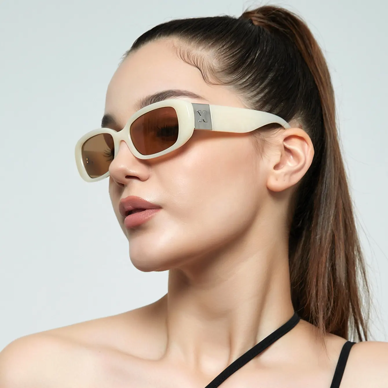 Custom Logo Vintage retro style fashion uv400 shades rectangle frame sunglasses wholesale trendy