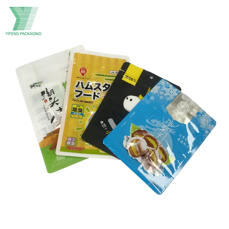Yifeng Custom food liquid packaging bag plastic mylar aluminum foil bags Vacuum Seal Zip Lock stand up pouch