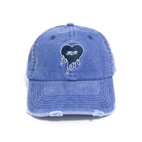 Venta al por mayor personalizado bordado Europeo Americano de alta calidad al aire libre de marca Casual Vintage lavado desgastado clásico papá gorra