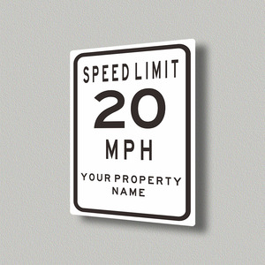 Cartello in Alluminio Limite di Velocità <span class=keywords><strong>20</strong></span> <span class=keywords><strong>MPH</strong></span> - Conforme MUTCD, Riflettente, Personalizzabile per Segnaletica Stradale - Product Image 3