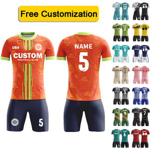 Uniforme de Fútbol Personalizado con Logotipo, Números y Patrones para Entrenamiento, Competencia, Unisex, Transpirable, de Secado Rápido y Duradero - Product Image 1