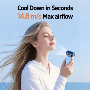 Ventilador de Mano Portátil Ultraligero de 2000 mAh, Superventas, 100 Velocidades, Pantalla LED, Carga Rápida Tipo C, para Uso en Exteriores - Product Image 3