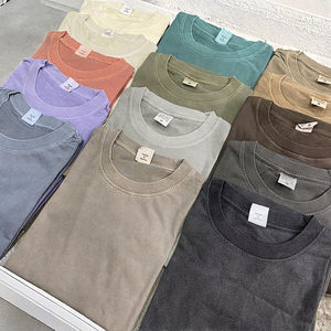 T-shirt Homme Vintage Délavé Personnalisable avec Logo, Style Rétro Effet Usé, Tissu Épais, Coupe Décontractée Oversize - Product Image 2