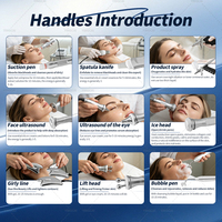 Appareil professionnel d'hydrodermabrasion 9 en 1 Hydra Water H2O2, jet peeling, soin de la peau.