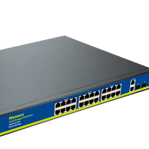 Hisource New 24 + 2 + 2 đầy đủ Giga đám mây quản lý Ethernet chuyển đổi, Web/ứng dụng quản lý 400W dc52v hỗ trợ điều khiển từ xa - Product Image 1