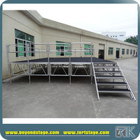 Plateforme de Scène Modulaire en Aluminium, Sans Outil, Carrée, Réglable, pour Mariages et Événements