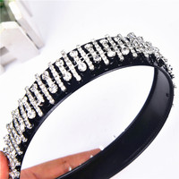 Chaîne fantaisie en strass soudés, forme de croissant, œil de cheval, couleur AB, couture, ceinture de robe de mariée, accessoires vestimentaires, décoration de bijoux DIY