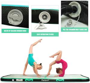 Tapis de gymnastique gonflable Airtrack, nouveau design, pour la gymnastique, <span class=keywords><strong>3m</strong></span>, 4m, 5m, rose, noir, jaune, couleurs et tailles personnalisées - Product Image 4