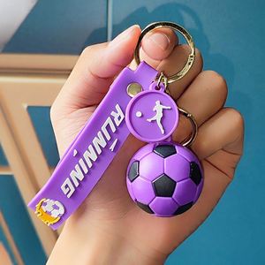 Llaveros de Silicona con Logotipo Personalizado de 3.5cm, Colgantes para Coche con Forma de Balón de Fútbol - Product Image 3