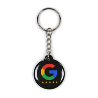 Mini porte-clés NFC intelligent Google Review en PVC époxy avec code QR pour avis et réseaux sociaux