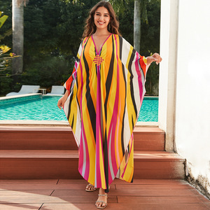 2025 Holiday Robe Loose Swing <strong>Beach</strong> <strong>Kaftan</strong> Cover up <strong>Kaftans</strong> Wholesale - Product Image 2