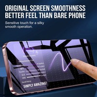 Protection d'écran incurvée 2.5D en verre trempé 9H anti-traces de doigts avec impression sérigraphique et bordure noire pour 17 Pro – Meilleure vente