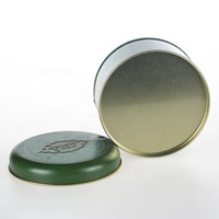 Petite boîte alimentaire de forme ronde, boîte de rangement vide en fer avec Logo personnalisé, emballage de bonbons au chocolat, boîtes en métal