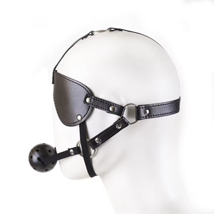 Set BDSM 2 in 1 con Maschera a Pallina e Imbracatura per la Testa, Regolabile e Traspirante, Alta Qualità Kenlin, Giocattoli per Adulti, Fetish Erotico per Coppie - Product Image 3