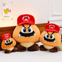 Peluche Mario Champignon, Poupée en Peluche Mario, Coussin pour Enfants, Poupée de Dessin Animé, Porte-clés, Cadeau d'Anniversaire pour Garçons