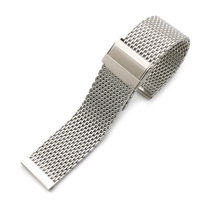 Tali jam tangan Stainless Steel jaring Milan Solid lepas cepat 1.0 garis 22mm