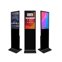 Pantalla Publicitaria Digital de 55 Pulgadas con Soporte de Pie, Sistema Android, Kiosco Interior con Pantalla Táctil Disponible