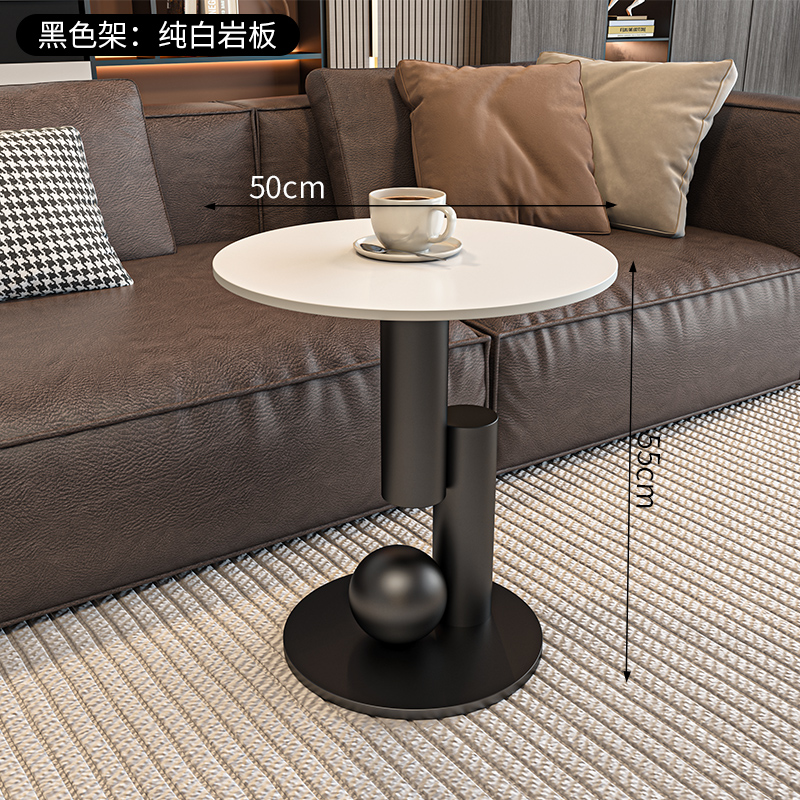 50*55cm pure white slate (side table) with drawer