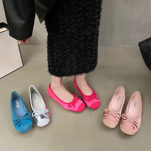 Women's Flat Versatile Bow-Tie Ballet Flats 2026 New Spring/Summer French-Style Commuter <b>Shoes</b> Elegant Comfortable Flats - Product Image 3