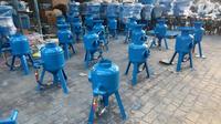 Mini sablageur portable 50L, machine mobile de sablage abrasif haute pression, pour le polissage et l'élimination de la rouille des métaux, nettoyage professionnel