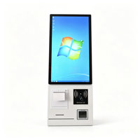 Kiosque tactile de libre-service de bureau, terminal de paiement automatique tout-en-un sous Windows avec imprimante thermique, lecteur de cartes RFID et scanner QR