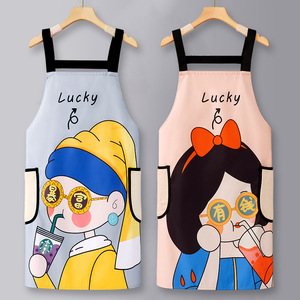 2023 nuevo babero comercial para el hogar de cocina delantal de PVC impermeable y a prueba de aceite para cocinar y catering Lista de arroz rojo trabajo Clo - Product Image 2