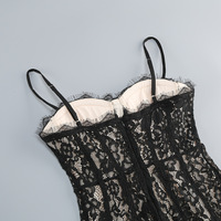Robe midi en dentelle personnalisée OEM, taille naturelle, décontractée, pour l'été et le quotidien, fabrication usine