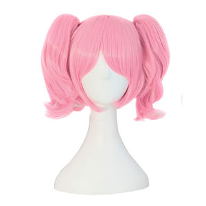 Peluca Cosplay Lolita Anime <span class=keywords><strong>disfraz</strong></span> mujer <span class=keywords><strong>rosa</strong></span> <span class=keywords><strong>Halloween</strong></span> rizado <span class=keywords><strong>pelo</strong></span> sintético Cosplay pelucas - Product Image 2