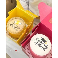Boîte à gâteau au fromage personnalisable de haute qualité pour anniversaires, emballage de pâtisserie avec poignée en ruban, vente en gros