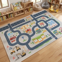 Tapis de sol antidérapant et résistant à l'usure pour bureau d'enfant, haute qualité, à poils ras, pour chambre d'enfant et salle de jeux