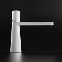 Grifo de Baño Geométrico Minimalista, Grifo Mezclador Monomando de Latón Sólido para Lavabo Sobre Encimera