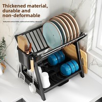Meilleures ventes : Étagère de rangement de cuisine, égouttoir à vaisselle, égouttoir de comptoir, étagère de rangement multi-niveaux pour placard domestique