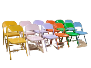 Hot-selling Contemporary Metal Colored <b>Folding</b> <b>Chairs</b> for Bedroom Dining Outdoor Use at Weddings Parties Events - Product Image 1