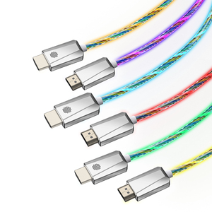 <span class=keywords><strong>Cable</strong></span> UHD de luz de respiración <span class=keywords><strong>RGB</strong></span> de siete colores 2,0 4K UHD Cables de alta resolución UHD macho a macho con conector chapado en oro - Product Image 2