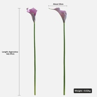 Künstliche Seiden-Calla-Lilie mit Hochrealistischem 3D-Druck-Effekt, Einzelnes Blumenarrangement im Ins-Stil für Heimdekoration und Landschaftsgestaltung