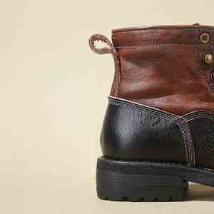 Bottes de moto pour hommes, style rétro, en cuir véritable, bottes de travail imperméables à la cheville, nouveau style, chaussures de gentleman pour soirée - Product Image 6