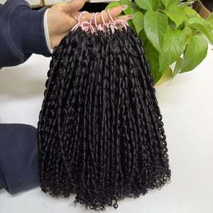 Extensiones de Cabello Humano Natural Negro al por Mayor, Productos de Belleza de Cabello Humano Tejido a Crochet - Product Image 2