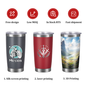 20oz Custom Logo Powder Coating Double Wall Vacuum Coffee <b>Mug</b> Stainless Steel Insulated Tumbler With Lid Insulated Water Bottle - Product Image 3