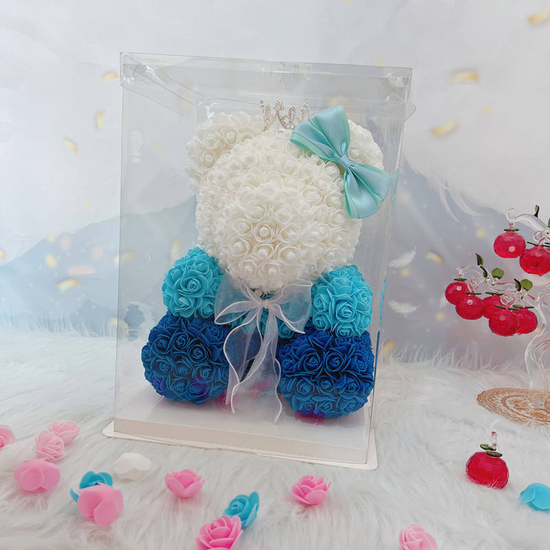 With lights Bow tie gradient dark blue