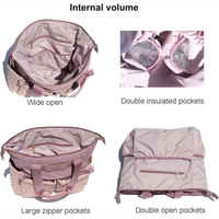 Bolsa de Pañales Multifuncional de Nailon Impermeable Personalizada, Bolsa de Pañales de Lujo de Gran Capacidad, Mochila de Viaje para Mujer