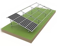 Support de montage solaire au sol en aluminium personnalisé Kit de montage au sol Support de module Pv