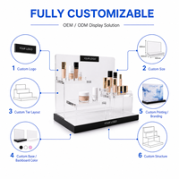 Support d'affichage publicitaire décoratif en acrylique lumineux LED personnalisé pour les cosmétiques et les soins de la peau