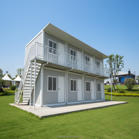 Maison mobile préfabriquée, maison préfabriquée en conteneur, immeuble de bureaux, maison en conteneur multifonctionnelle à 2 étages