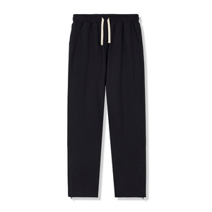 Pantalons de sport pour hommes en coton pur peigné de 380 g, taille mi-haute, jambe droite, taille élastique, personnalisables en gros - Product Image 2