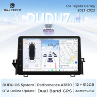 Autoradio Android sans fil DUDUAUTO CarPlay pour Toyota Camry 2021 à 2023, 12+512 Go OTA, GPS double bande, lecteur multimédia 8 cœurs DSP