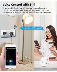 SIXWGH para enchufe inteligente HomeKit certificado para Apple WiFi enchufe UK/US/UN enchufe Siri/Alexa/Google Control de voz 16A Aplicación de temporizador de seguridad - Product Image 4