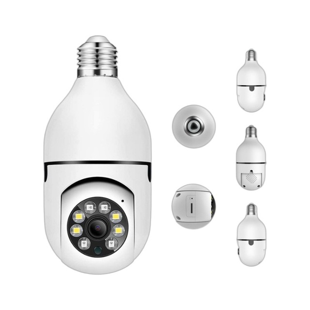 360 Degree Panoramic Bulb Camera Monitoring Wifi Indoor HD Night Vision Cctv Camera Ip