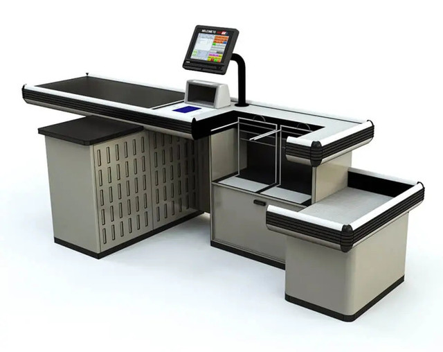 Commercial Cash Counter Equipment Smart Scan and Pack Checkout Counter