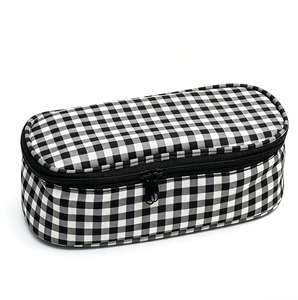 Grid <b>Makeup</b> Bag Pen <b>Case</b> Retro Niche Storage Bag Travel Portable Toiletry Bag Manufacturer Wholesale Vintage Handbag - Product Image 6